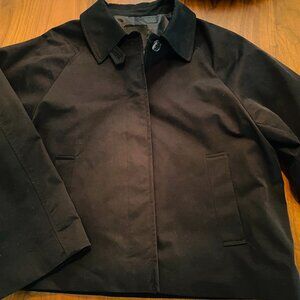 Mango oversized cropped black jacket waterproof (NEW)